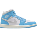 Jordan 1 Mid Dark Powder Blue White Sail Neutral Grey (Women's)
